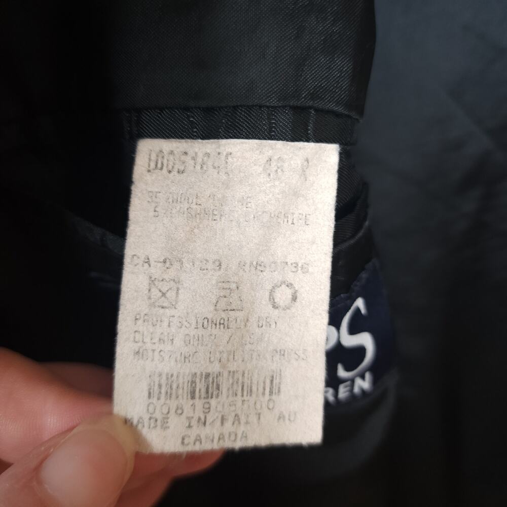 Chaps Wool Blend Three Button Blazer In Navy Size… - image 8